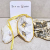 Bumble Bee Duo Oyster Shell Ornament Decoration 7cm