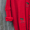 Knitted cherry tunic | Vibrant red