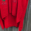 Knitted cherry tunic | Vibrant red