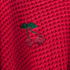 Knitted cherry tunic | Vibrant red