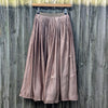 Tender floaty skirt with a sheen | Autumnal brown