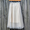 Pleated tulle skirt | White