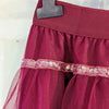 Long tiered tulle skirt | Burgundy