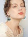 Vintage round earrings blue
