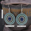 Vintage round earrings blue