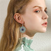Vintage round earrings blue