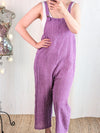 Candy stripe cotton dungarees.