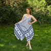 Classic Handkerchief Maxi Dress - Elephant Print