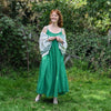 Maxi crinkle dress in green
