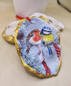 NEW Christmas Ornament Robin Blue Tit Stocking Oyster Shell