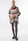 Californian Roll Neck Batwing Poncho: California / One Size