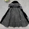 Luxurious Black Faux Fur Trim Hooded Winter Coat DH12