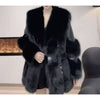 Faux Fur and Leather Winter Coat DH20: Purple
