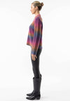 Rainbow Ombre Mock Neck Jumper: Rainbow / M