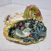 William Morris Strawberry Thief Black Oyster Shell Dish V&A