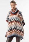 Californian Roll Neck Batwing Poncho: California / One Size