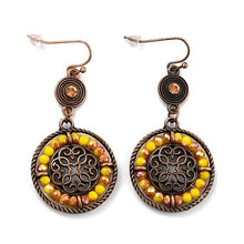  Round boho beaded earrings