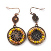 Round boho beaded earrings