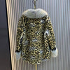 Leopard Faux Fur Coat with Rich Collar & Cuffs DH23: Beige