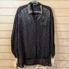 Luxury Rhinestone embellished blouse | Black