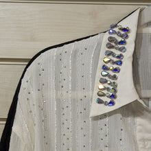  Luxury Rhinestone embellished blouse | White