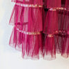 Long tiered tulle skirt | Burgundy