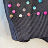 Multi sequin V neck jumper | Black