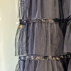 Long tiered tulle skirt | Black