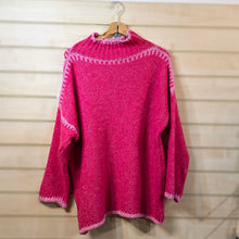  Eyelash stitch long sleeve | Hot pink