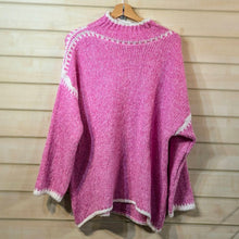  Eyelash stitch long sleeve | Candy pink