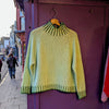 Blanket stitch jumper | Lime