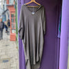 Cocoon maxi shirt dress in Grey