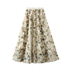 3D Floral Sequins Petal Skirt SK214: Blue