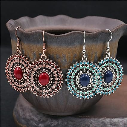 Vintage round earrings