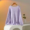 Cosy Sweater with 3D Floral Embellishments SK156: Lilac