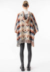 Californian Hooded Batwing Poncho with Fringe: California / One Size