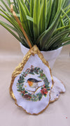 NEW Christmas Ornament Robin Reef Oyster Shell Decoration