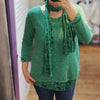 Jumper with scarf | Green