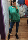 Jumper with scarf | Green