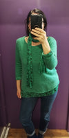 Jumper with scarf | Green