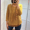 Jumper with scarf | Mustard