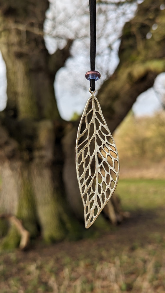 Dragonfly wing necklace on cord