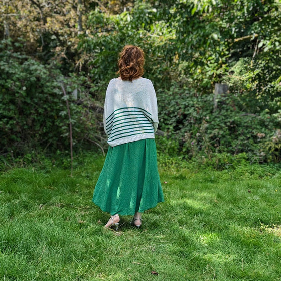 Maxi crinkle dress in green