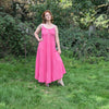 Maxi crinkle dress in pink