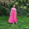 Maxi crinkle dress in pink