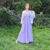 Maxi crinkle dress in lilac