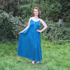 Maxi crinkle dress in teal