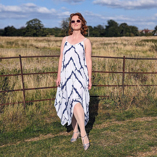 Handkerchief Maxi Dress - tie dye