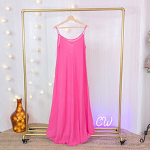  Maxi crinkle dress in pink