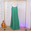 Maxi crinkle dress in green